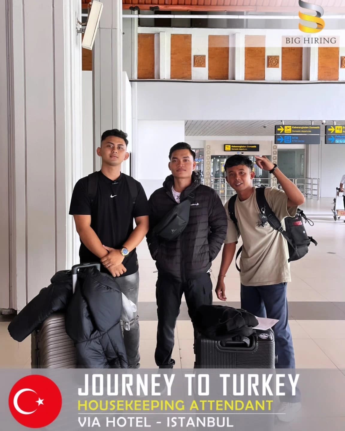 Big Hiring housekeeping team departing for placements in Istanbul, Turkey